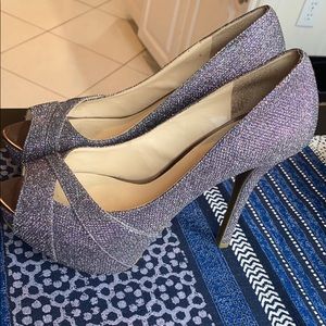 Guess Platform Purple Heels